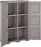 vidaXL - Opbergkast - hout-look - 79x43x125 - cm - kunststof - grijs