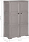 vidaXL - Opbergkast - hout-look - 79x43x125 - cm - kunststof - grijs