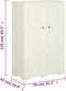 vidaXL - Opbergkast - hout-look - 79x43x125 - cm - kunststof - vanille-ijskleurig