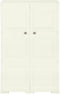 vidaXL - Opbergkast - hout-look - 79x43x125 - cm - kunststof - vanille-ijskleurig
