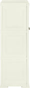 vidaXL - Opbergkast - hout-look - 79x43x125 - cm - kunststof - vanille-ijskleurig