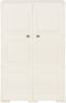 vidaXL - Opbergkast - hout-look - 79x43x125 - cm - kunststof - vanille-ijskleurig