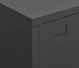 vidaXL - Opbergkast - industrieel - 70x40x115 - cm - metaal - antracietkleurig