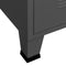 vidaXL - Opbergkast - industrieel - 70x40x115 - cm - metaal - antracietkleurig