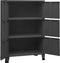 vidaXL - Opbergkast - industrieel - 70x40x115 - cm - metaal - antracietkleurig
