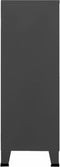 vidaXL - Opbergkast - industrieel - 70x40x115 - cm - metaal - antracietkleurig
