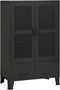 vidaXL - Opbergkast - industrieel - 70x40x115 - cm - metaal - zwart