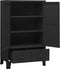vidaXL - Opbergkast - industrieel - 70x40x115 - cm - metaal - zwart