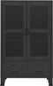 vidaXL - Opbergkast - industrieel - 70x40x115 - cm - metaal - zwart