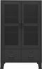 vidaXL - Opbergkast - industrieel - 70x40x115 - cm - metaal - zwart