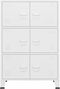 vidaXL - Opbergkast - industrieel - 75x40x115 - cm - metaal - wit