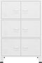 vidaXL - Opbergkast - industrieel - 75x40x115 - cm - metaal - wit