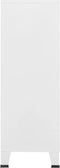 vidaXL - Opbergkast - industrieel - 75x40x115 - cm - metaal - wit