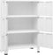 vidaXL - Opbergkast - industrieel - 75x40x115 - cm - metaal - wit