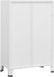 vidaXL - Opbergkast - industrieel - 75x40x115 - cm - metaal - wit