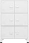 vidaXL - Opbergkast - industrieel - 75x40x115 - cm - metaal - wit