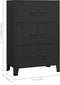 vidaXL - Opbergkast - industrieel - 75x40x115 - cm - metaal - zwart