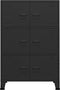 vidaXL - Opbergkast - industrieel - 75x40x115 - cm - metaal - zwart