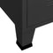 vidaXL - Opbergkast - industrieel - 75x40x115 - cm - metaal - zwart
