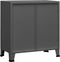 vidaXL - Opbergkast - industrieel - 75x40x80 - cm - staal - antracietkleurig