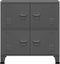 vidaXL - Opbergkast - industrieel - 75x40x80 - cm - staal - antracietkleurig