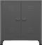 vidaXL - Opbergkast - industrieel - 90x40x100 - cm - staal - antracietkleurig