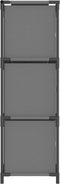 vidaXL - Opbergkast - met - 3 - stoffen - lades - 34x34x101 - cm - staal - grijs