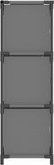 vidaXL - Opbergkast - met - 3 - stoffen - lades - 34x34x101 - cm - staal - grijs