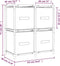 vidaXL - Opbergkast - met - 4 - stoffen - manden - 63x30x71 - cm - staal - grijs