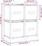 vidaXL - Opbergkast - met - 4 - stoffen - manden - 63x30x71 - cm - staal - crèmekleurig