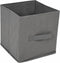 vidaXL - Opbergkast - met - 4 - stoffen - manden - 63x30x71 - cm - staal - grijs