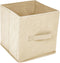 vidaXL - Opbergkast - met - 4 - stoffen - manden - 63x30x71 - cm - staal - crèmekleurig