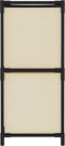 vidaXL - Opbergkast - met - 4 - stoffen - manden - 63x30x71 - cm - staal - crèmekleurig