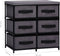 vidaXL - Opbergkast - met - 6 - lades - 55x29x55 - cm - staal - grijs