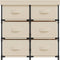 vidaXL - Opbergkast - met - 6 - lades - 55x29x55 - cm - staal - crèmekleurig