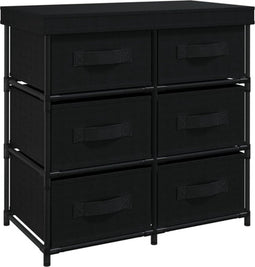 vidaXL - Opbergkast - met - 6 - lades - 55x29x55 - cm - staal - zwart