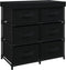 vidaXL - Opbergkast - met - 6 - lades - 55x29x55 - cm - staal - zwart