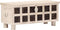 vidaXL - Opbergkist - 110x40x45 - cm - massief - acaciahout - wit