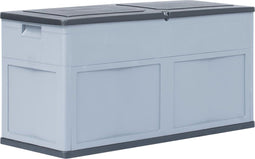 vidaXL - Opbergkist - 320 - L - grijs - zwart