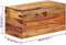 vidaXL - Opbergkist - 80x40x40 - cm - massief - sheeshamhout