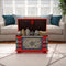 vidaXL - Opbergkist - 80x40x45 - cm - mangohout - rood