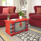 vidaXL - Opbergkist - 80x40x45 - cm - mangohout - rood