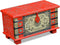 vidaXL - Opbergkist - 80x40x45 - cm - mangohout - rood