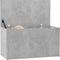 vidaXL - Opbergkist - 84x42x46 - cm - bewerkt - hout - betongrijs