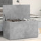 vidaXL - Opbergkist - 84x42x46 - cm - bewerkt - hout - betongrijs