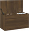 vidaXL - Opbergkist - 84x42x46 - cm - bewerkt - hout - bruin - eikenkleur