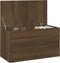 vidaXL - Opbergkist - 84x42x46 - cm - bewerkt - hout - bruin - eikenkleur