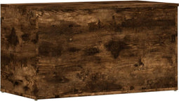 vidaXL - Opbergkist - 84x42x46 - cm - bewerkt - hout - gerookt - eikenkleurig