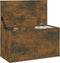 vidaXL - Opbergkist - 84x42x46 - cm - bewerkt - hout - gerookt - eikenkleurig