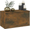 vidaXL - Opbergkist - 84x42x46 - cm - bewerkt - hout - gerookt - eikenkleurig